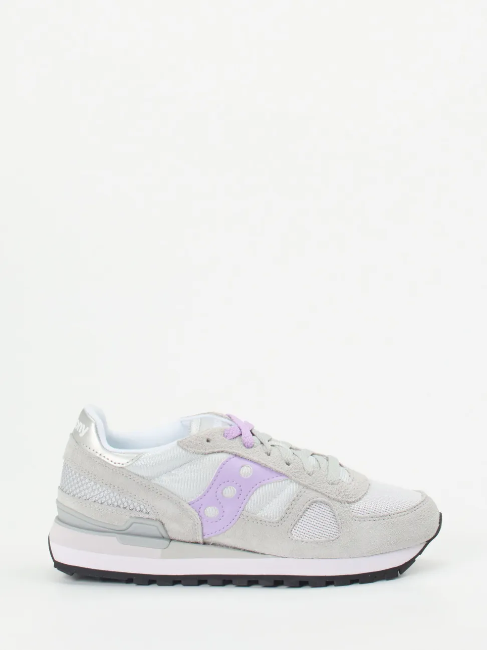 Saucony – Retro-Sneaker aus Textil und Veloursleder hellgrau