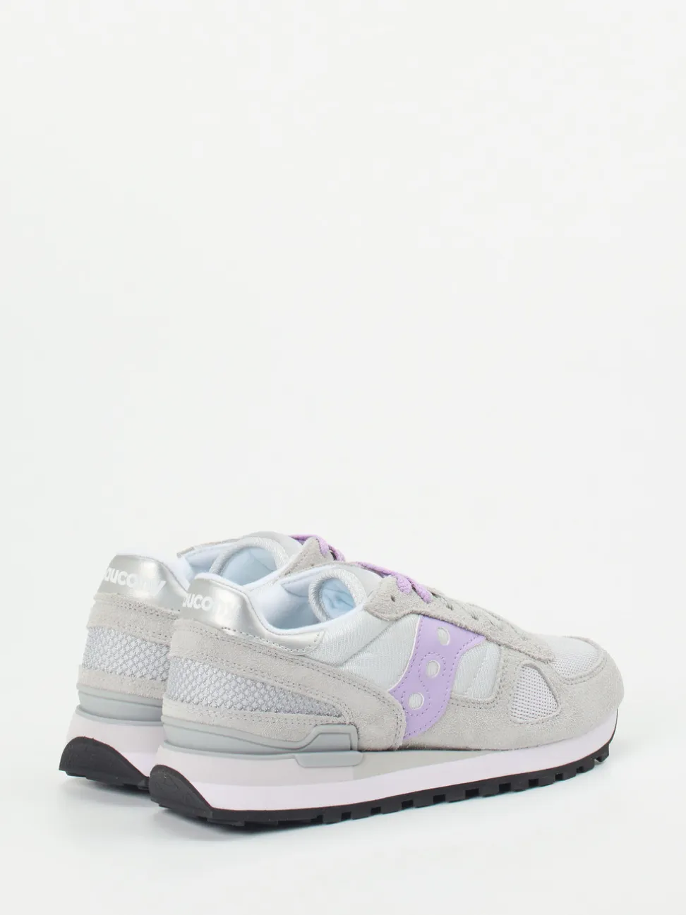 Saucony – Retro-Sneaker aus Textil und Veloursleder hellgrau