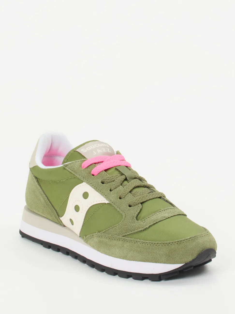 Saucony – Retro-Sneaker aus Veloursleder und Textil olive