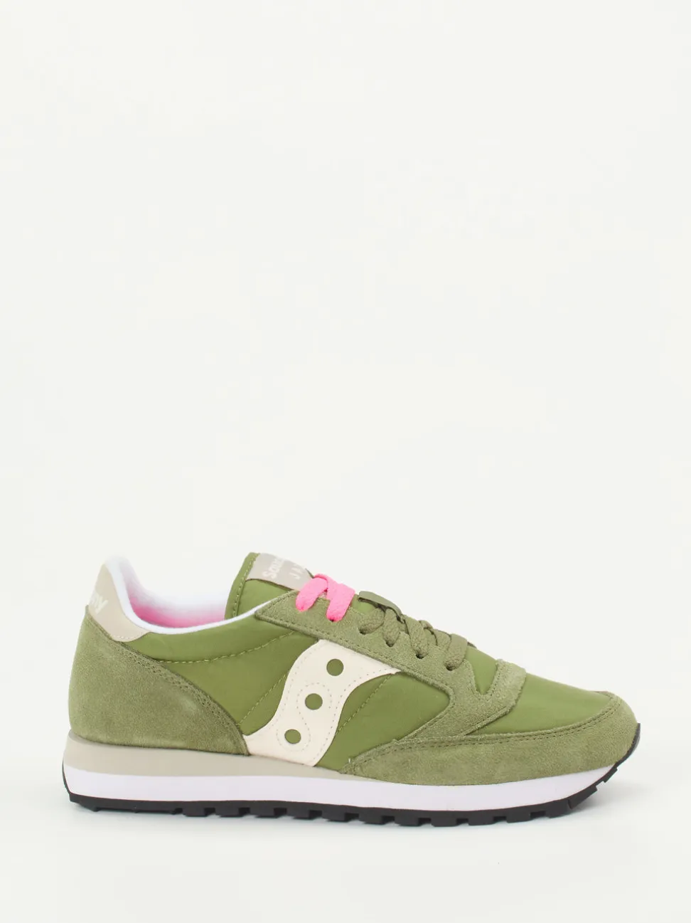 Saucony – Retro-Sneaker aus Veloursleder und Textil olive