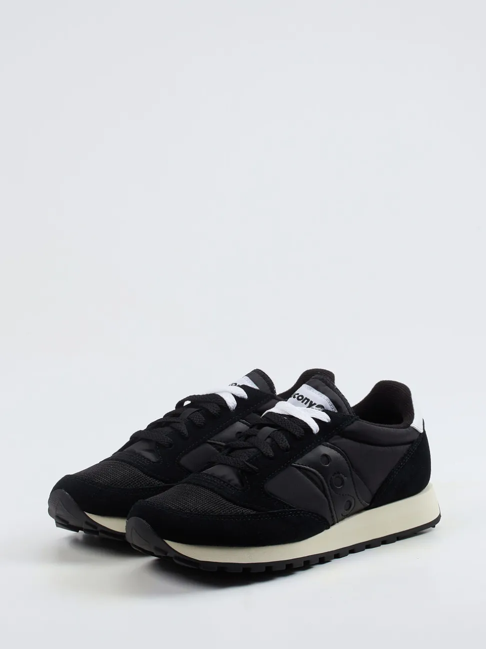 Saucony – Retro-Sneaker aus Mesh und Veloursleder schwarz