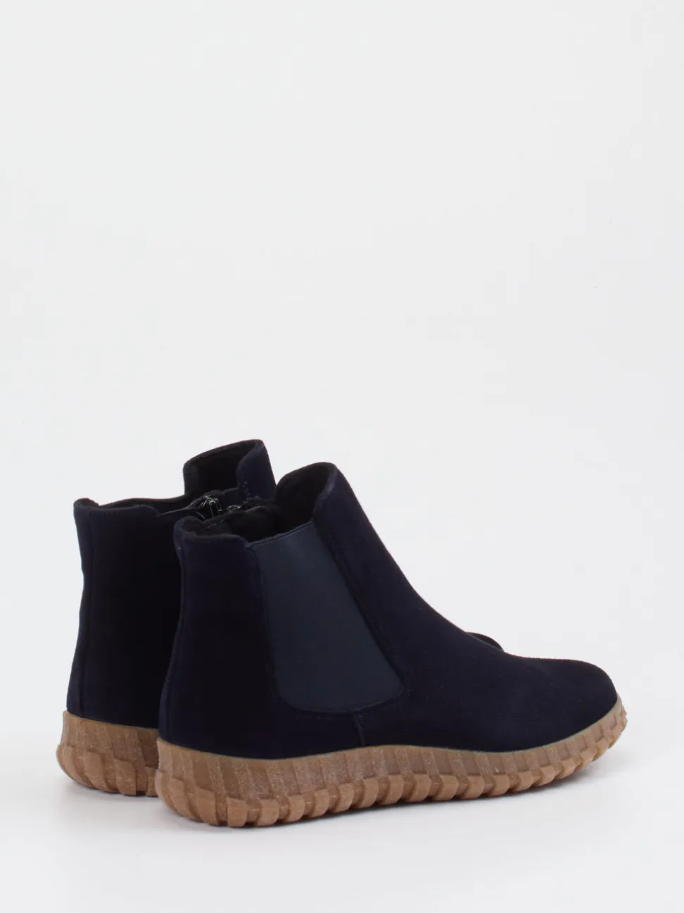 Semler – Chelsea Boots aus Veloursleder Dunkelblau