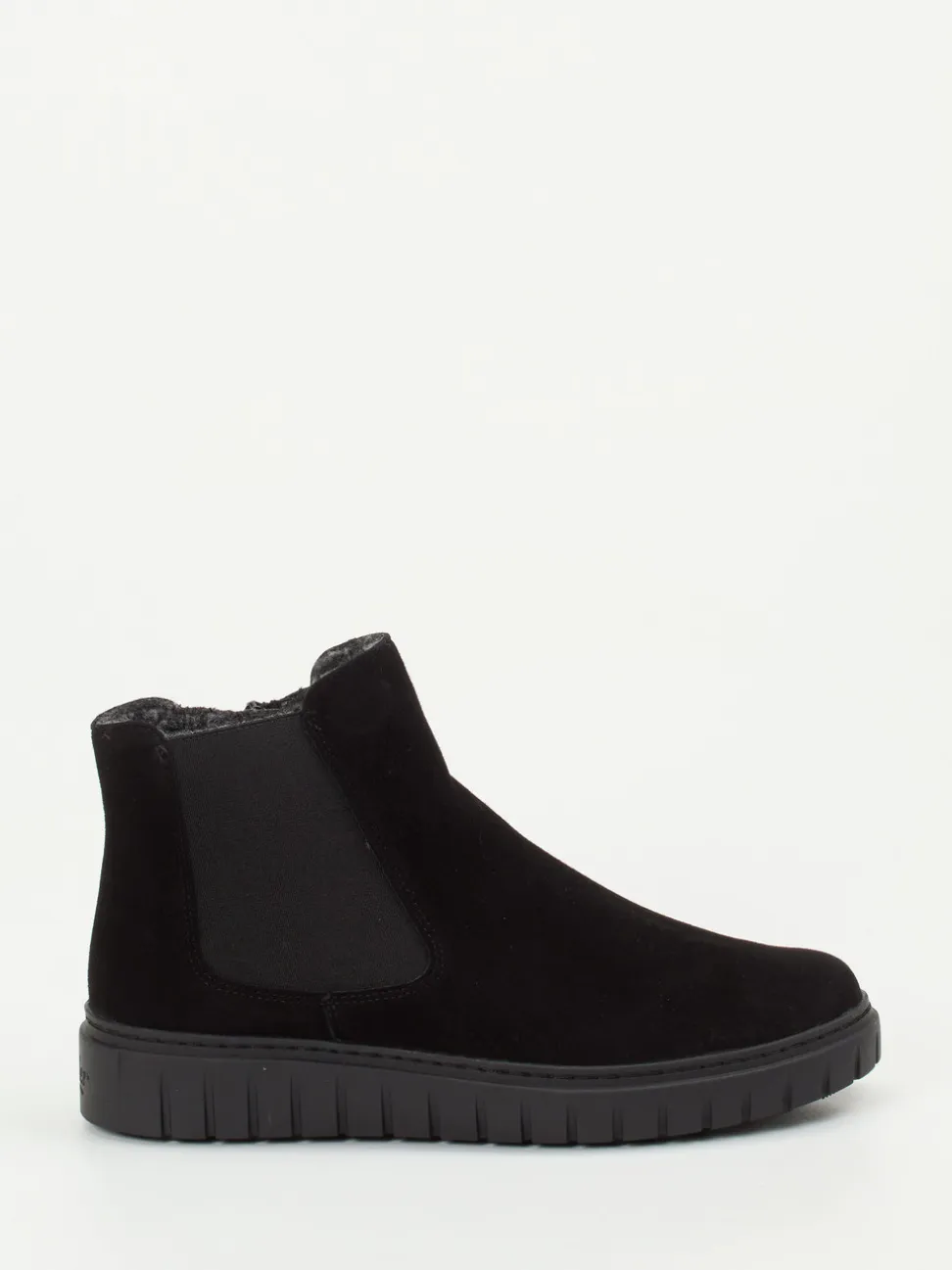 Semler – Chelsea-Stiefelette aus Veloursleder Schwarz