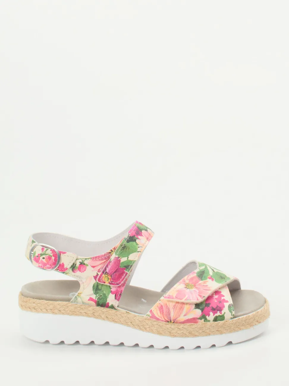 Semler – Keilsandale aus geprägtem Leder floral