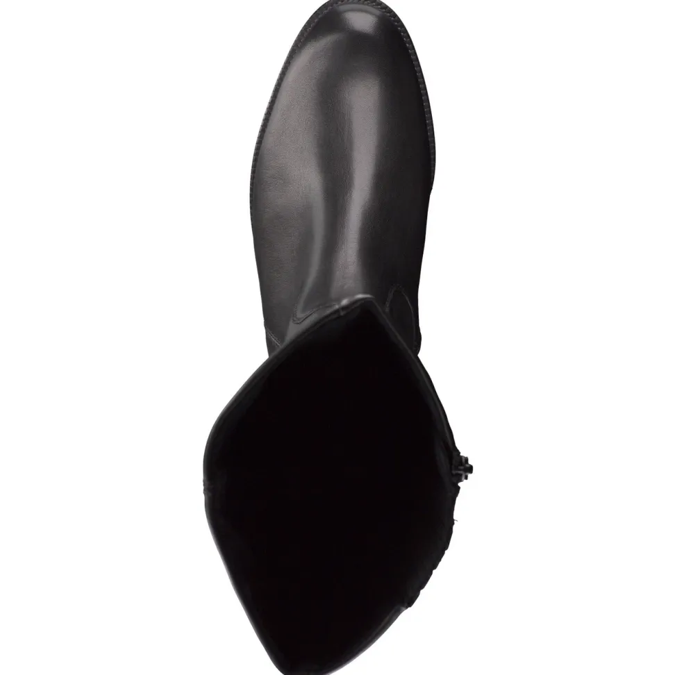Semler – kniehohe Stiefel aus Kalbleder schwarz