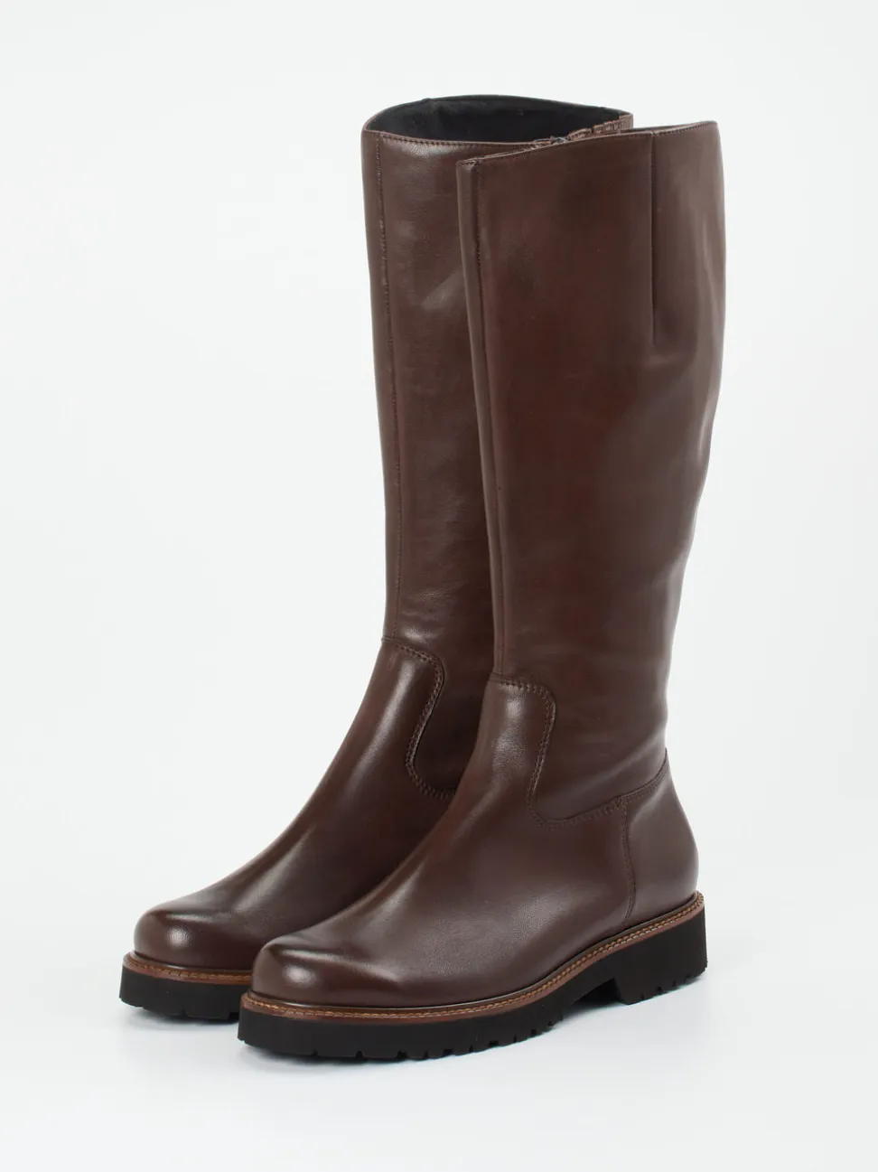 Semler – Kniestiefel aus Kalbleder in Dunkelbraun