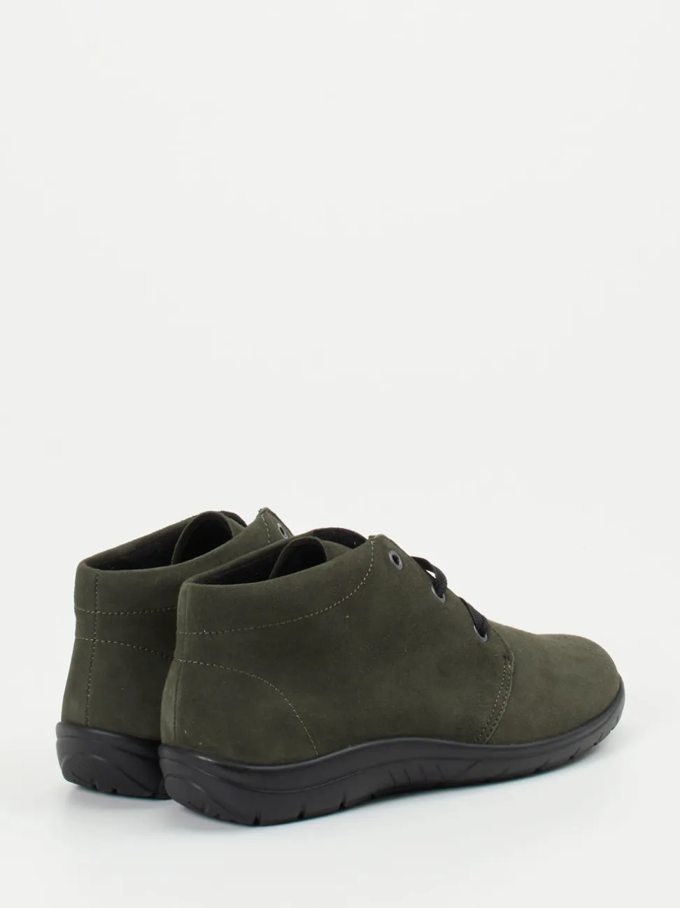 Semler – Komfort-Bootie aus Veloursleder olivgrün