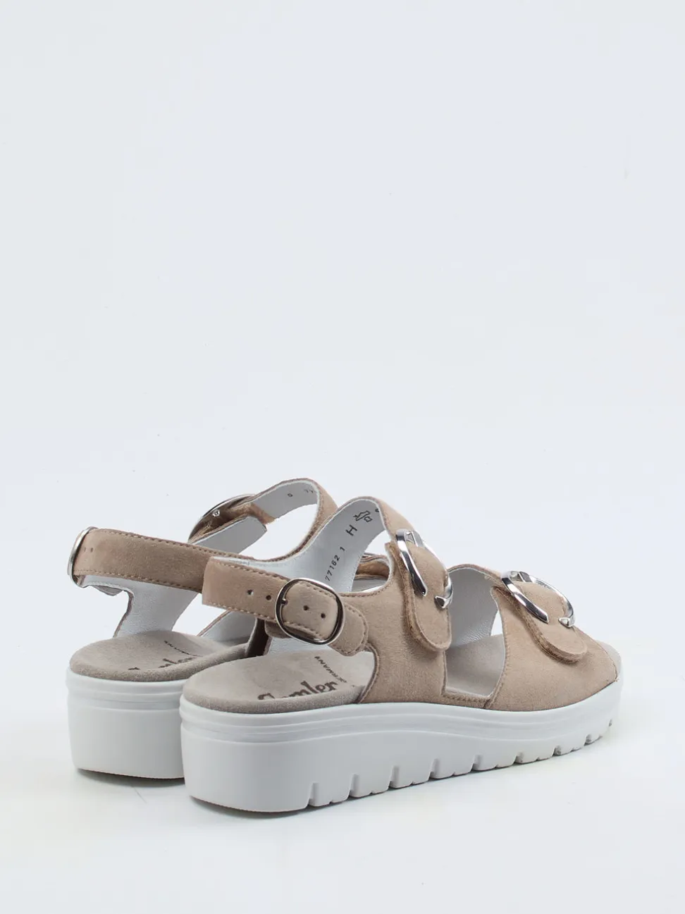 Semler – Komfort-Sandale aus Veloursleder Beige