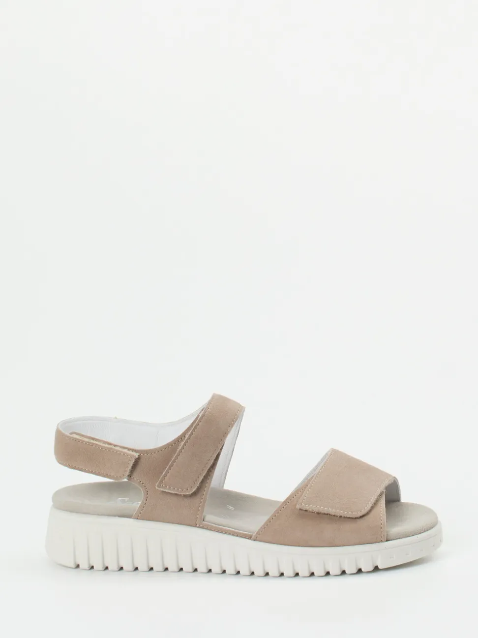 Semler – Komfortsandale aus Veloursleder beige