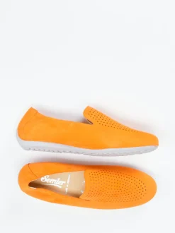 Semler – Komfort-Slipper aus Veloursleder orange