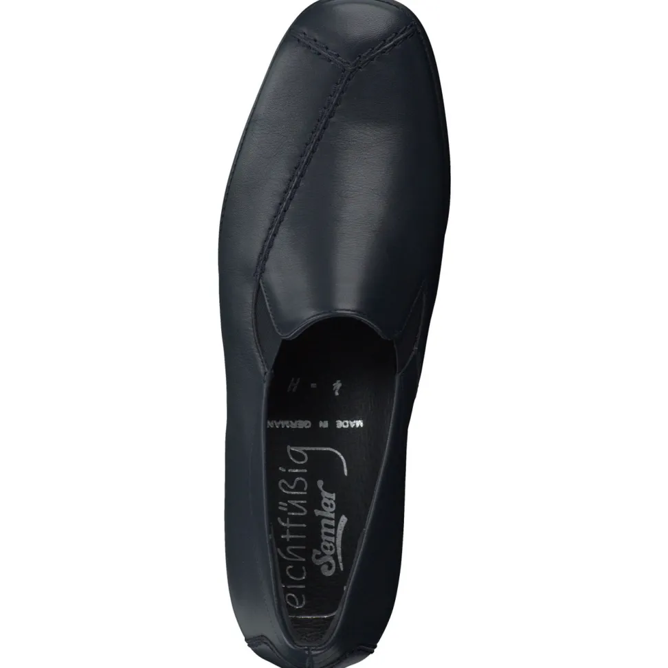 Semler – Komfort-Slipper aus Kalbleder Dunkelblau