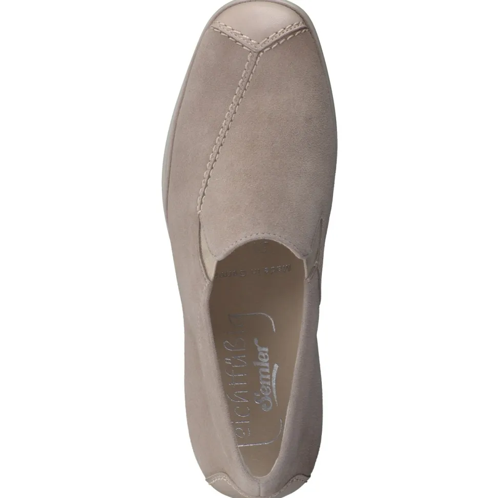 Semler – Komfort-Slipper aus Veloursleder beige