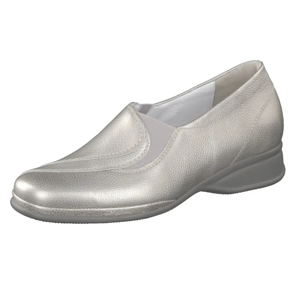 Semler – Komfort-Slipper aus Kalbleder silber