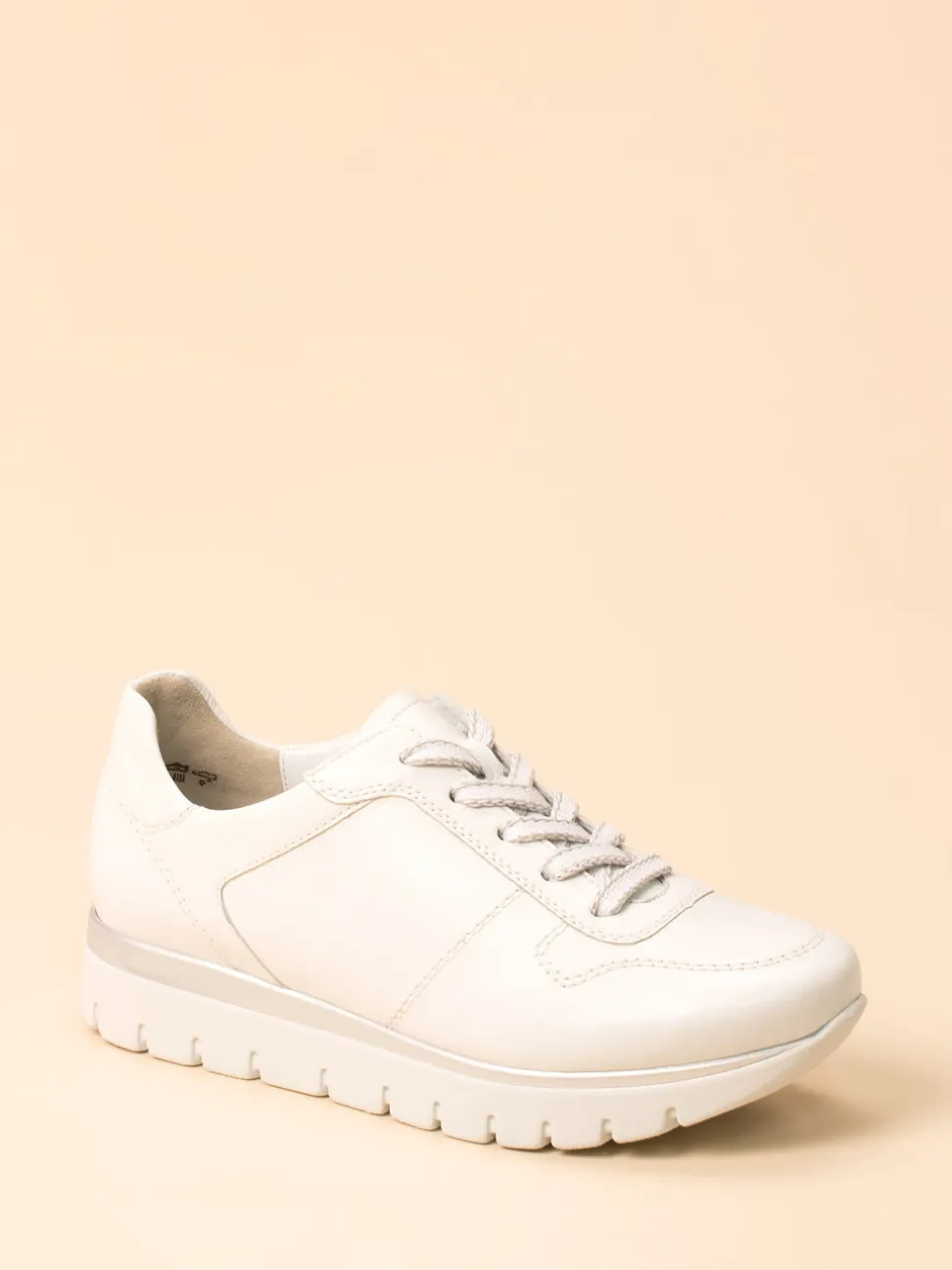 Semler – Komfort-Sneaker aus Kalbleder Offwhite