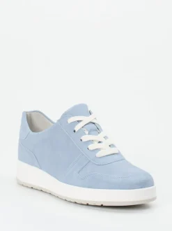 Semler – Komfort-Sneaker aus Veloursleder hellblau