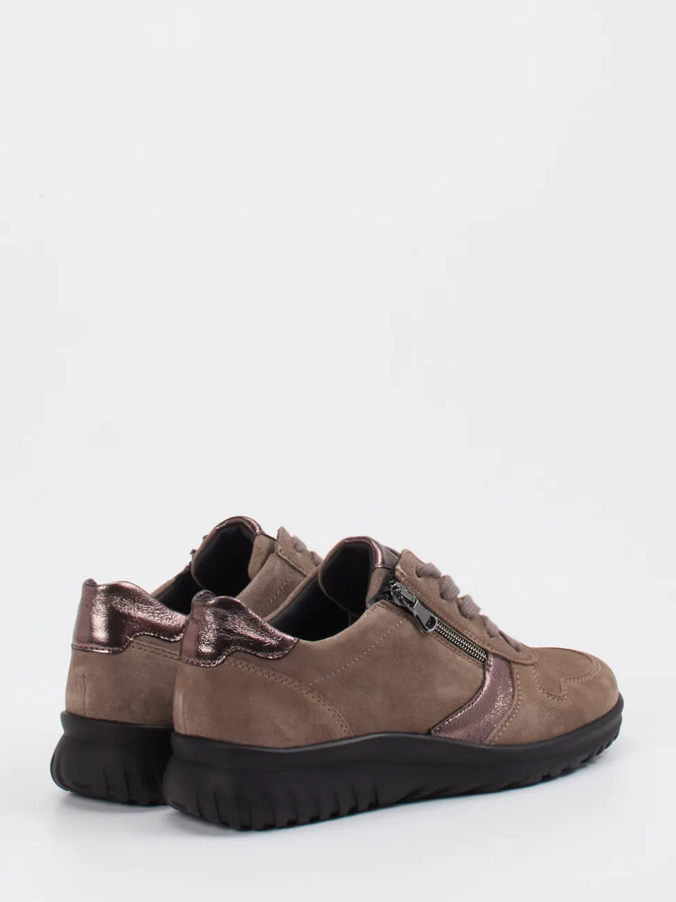 Semler – Komfort-Sneaker aus Veloursleder taupe