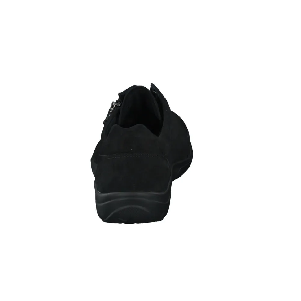 Semler – Komfort-Sneaker aus Veloursleder schwarz