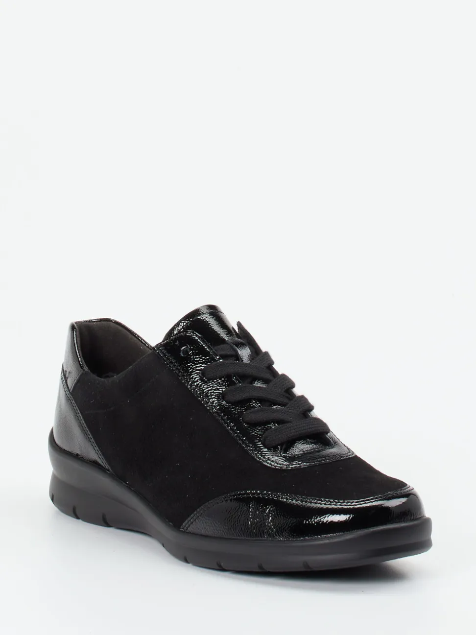 Semler – Komfort-Sneaker aus Veloursleder schwarz