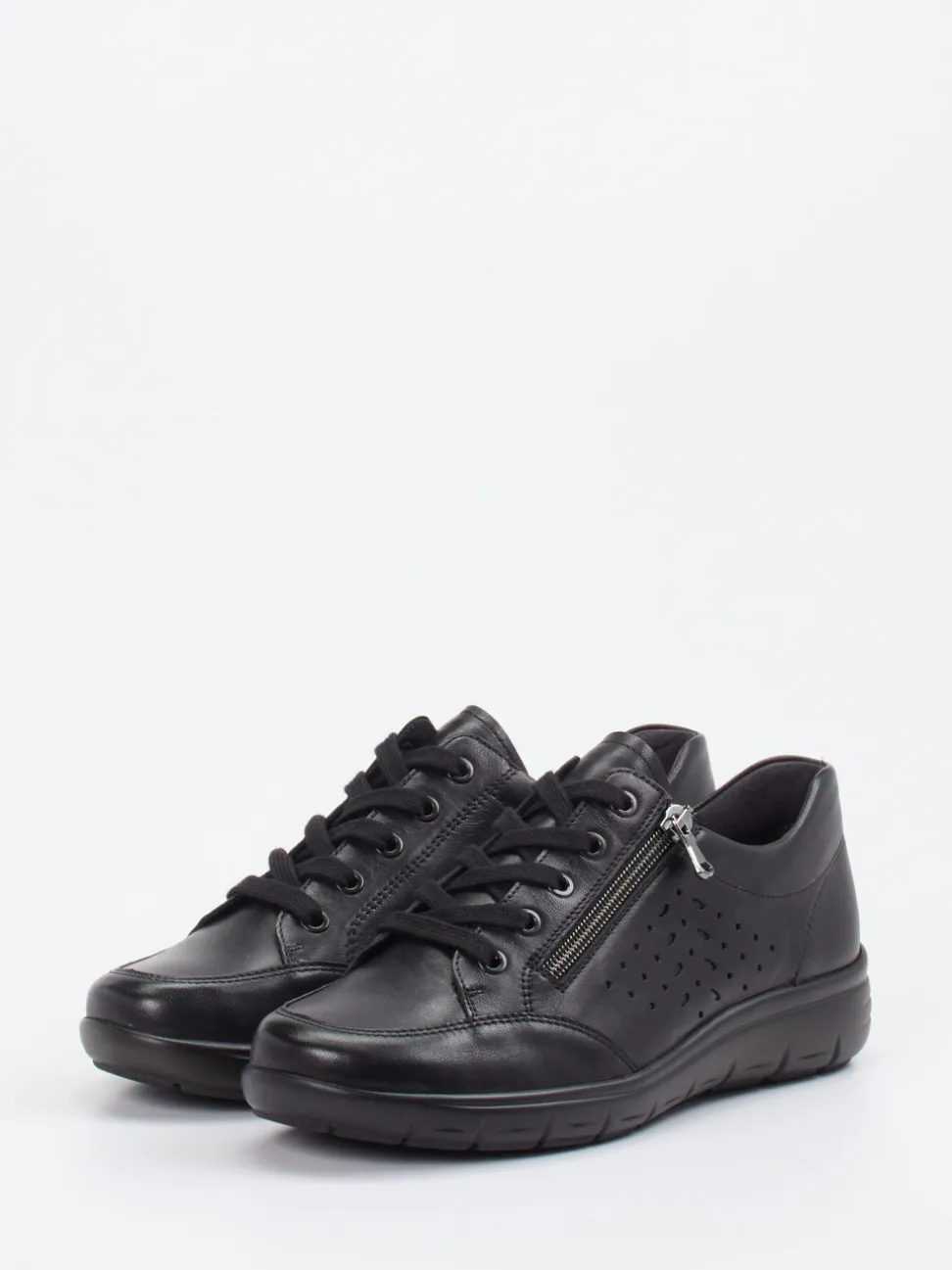 Semler – Komfort-Sneaker aus Kalbleder schwarz