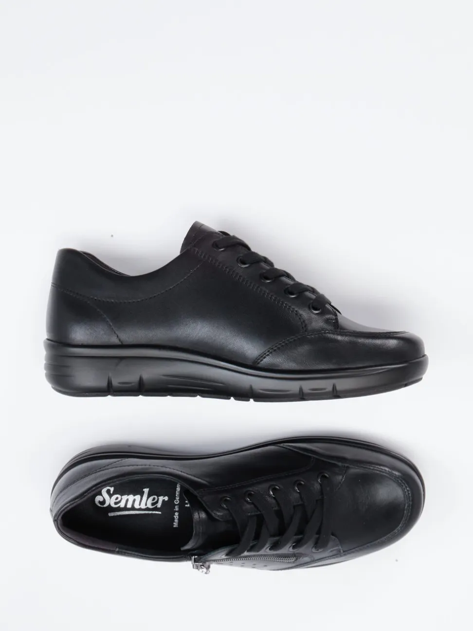 Semler – Komfort-Sneaker aus Kalbleder schwarz