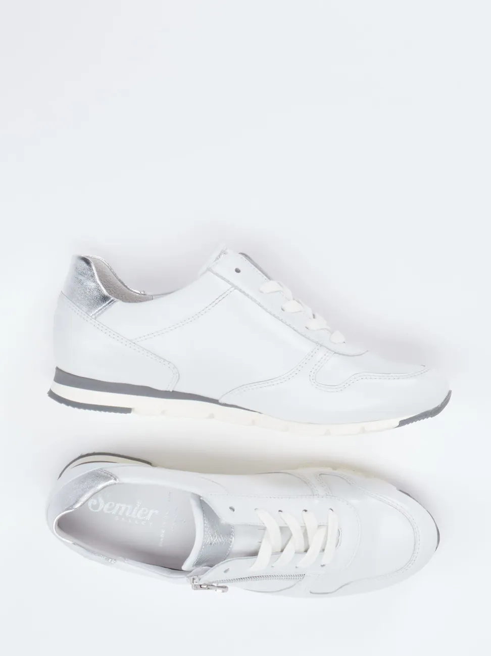 Semler – Komfort-Sneaker aus Kalbleder Offwhite