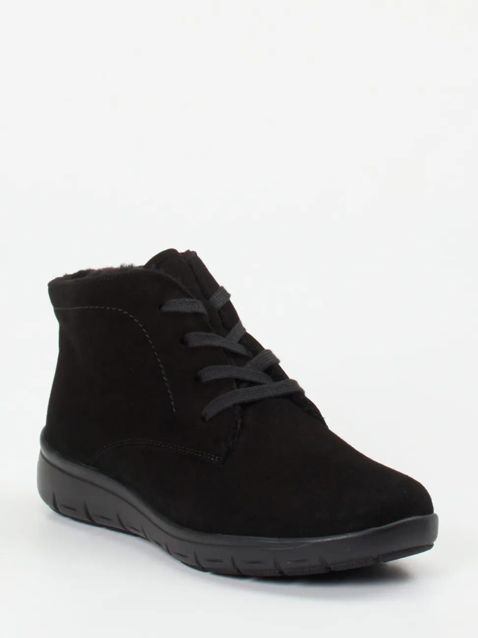 Semler – Komfort-Stiefelette aus Veloursleder schwarz