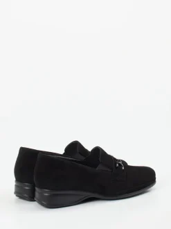 Semler – Loafer aus Veloursleder Schwarz