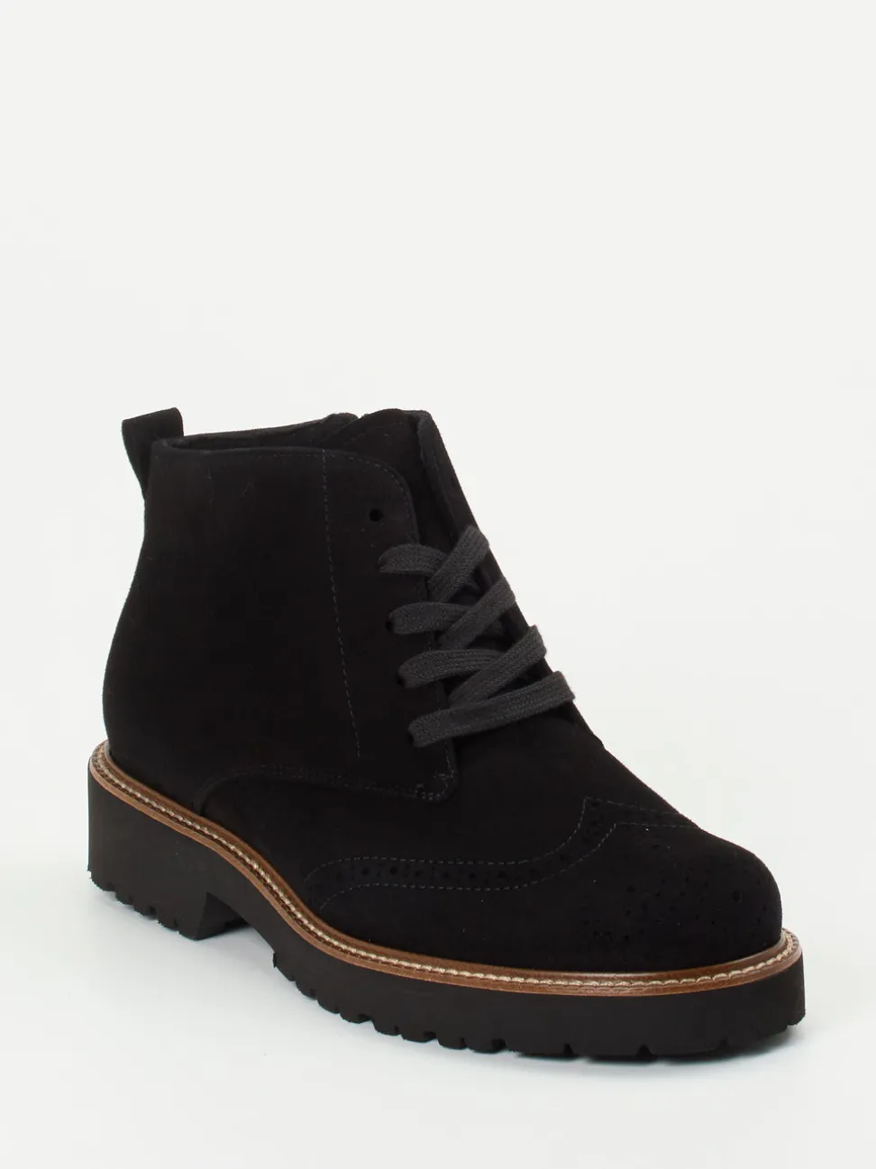 Semler – Schnürboots aus Veloursleder Schwarz