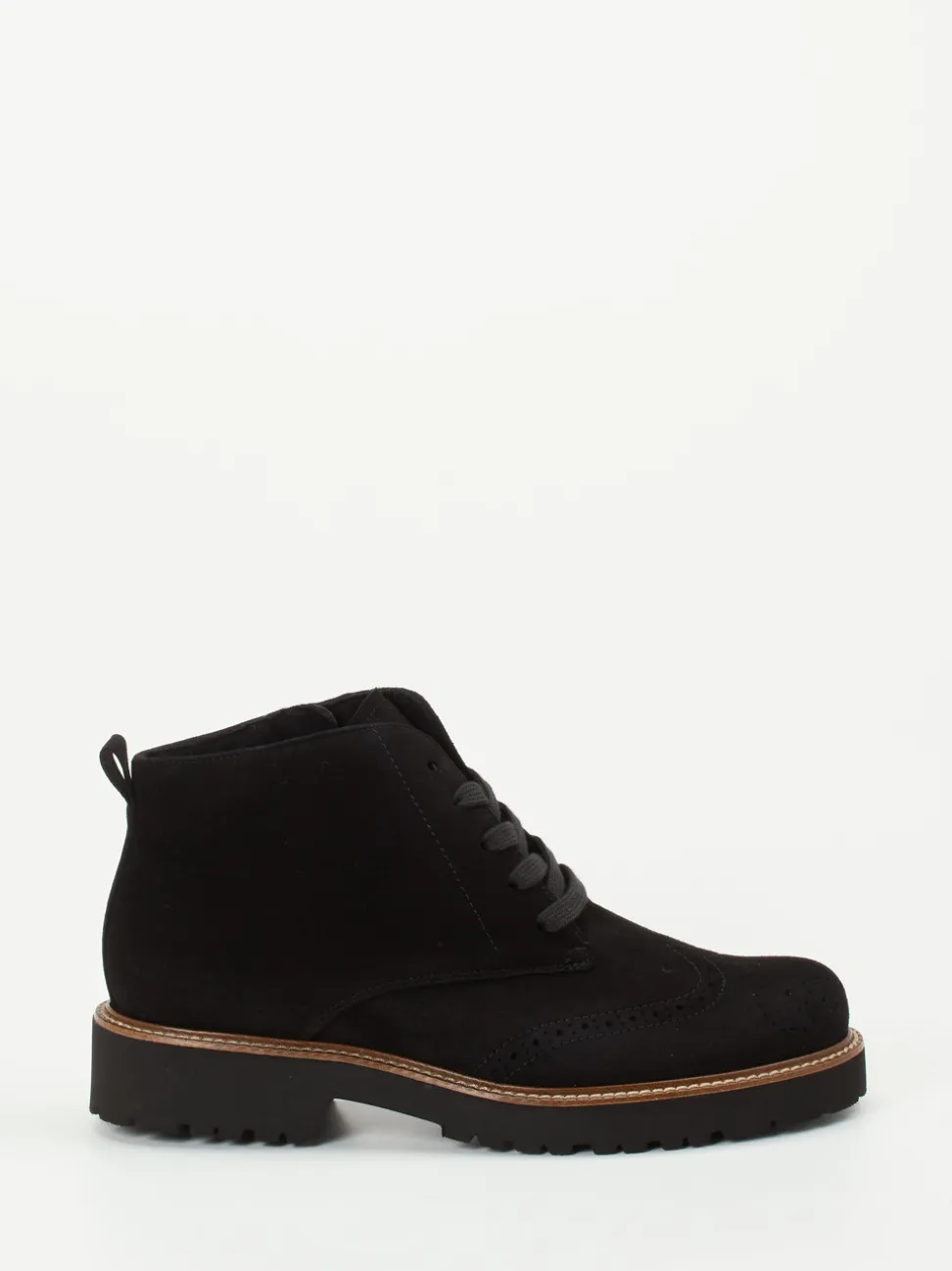 Semler – Schnürboots aus Veloursleder Schwarz