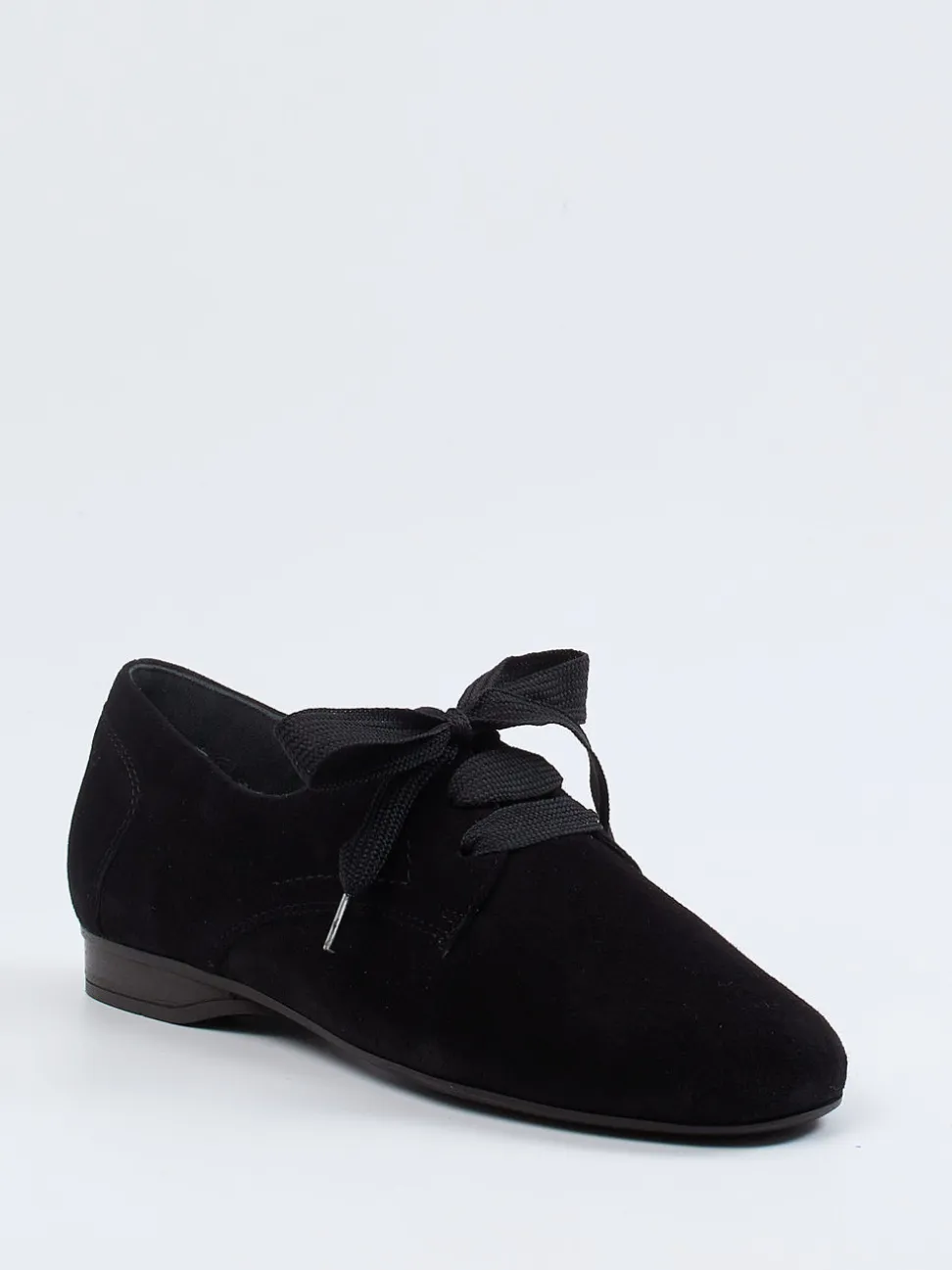 Semler – Schnürschuh aus Samtziegenleder schwarz