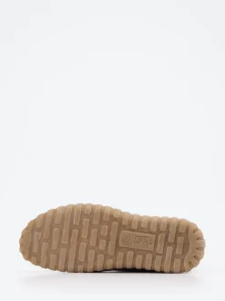 Semler – Schnürstiefelette aus Veloursleder cognacbraun