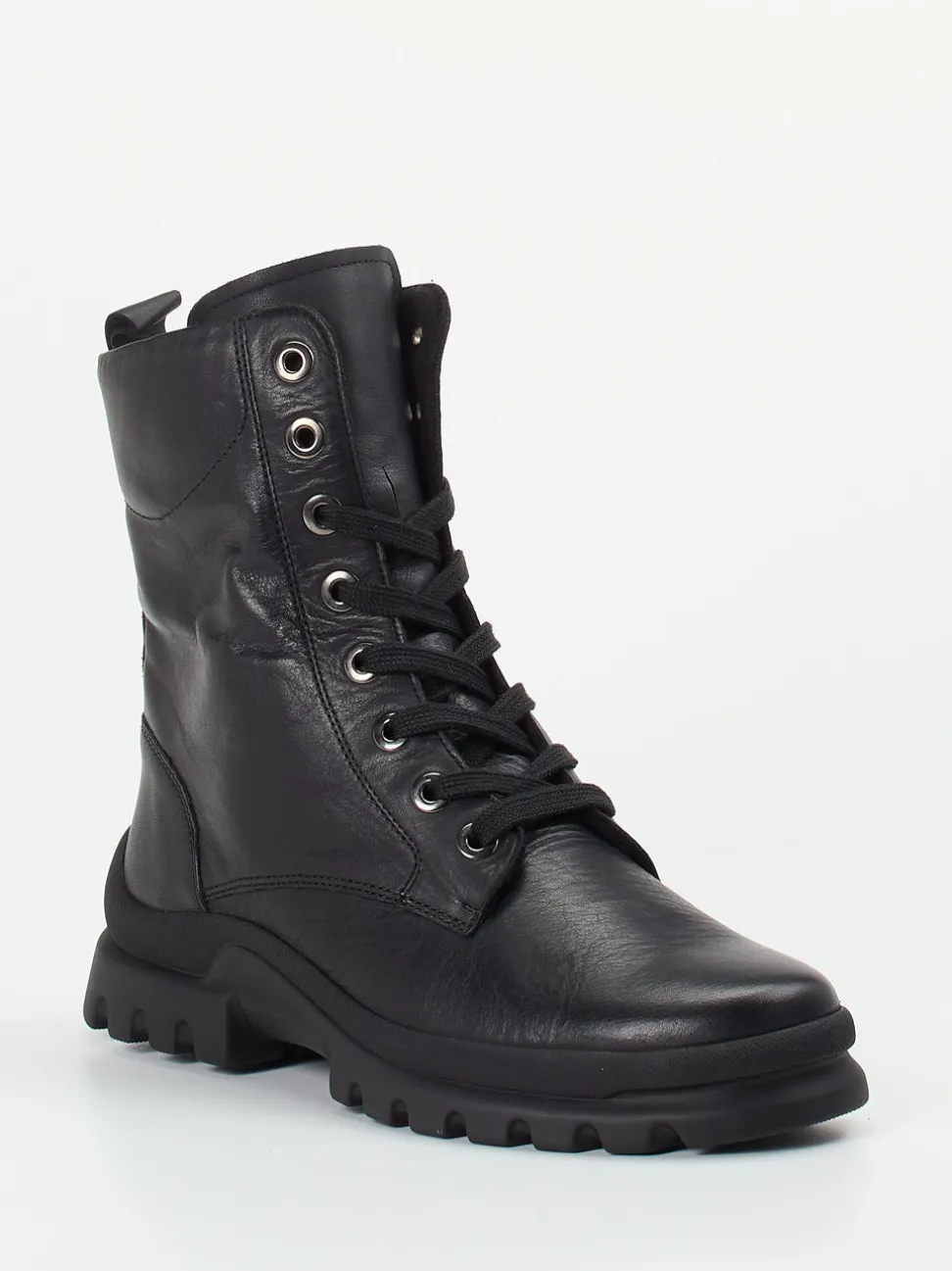 Semler – Schnürstiefelette aus Kalbleder schwarz