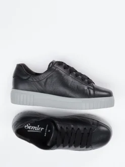 Semler – Sneaker aus Kalbleder in Schwarz