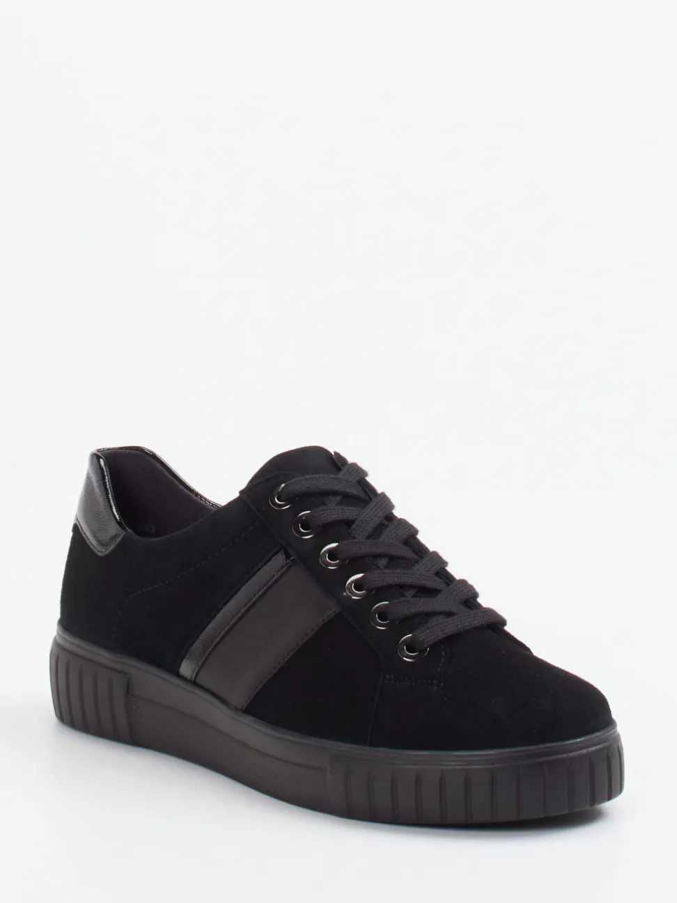 Semler – Sneaker aus Veloursleder in Schwarz