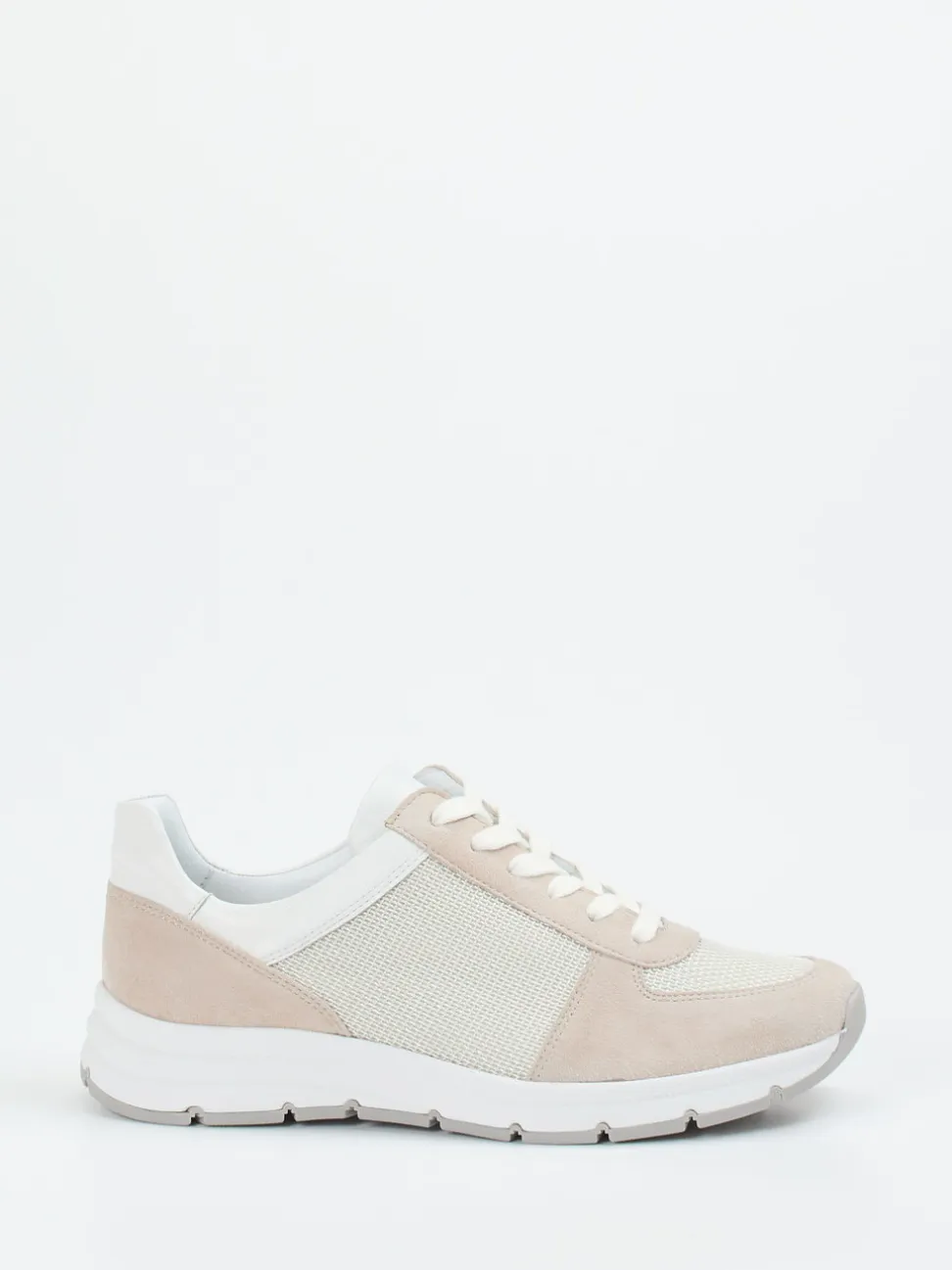 Semler – Sneaker aus Veloursleder und Mesh beige