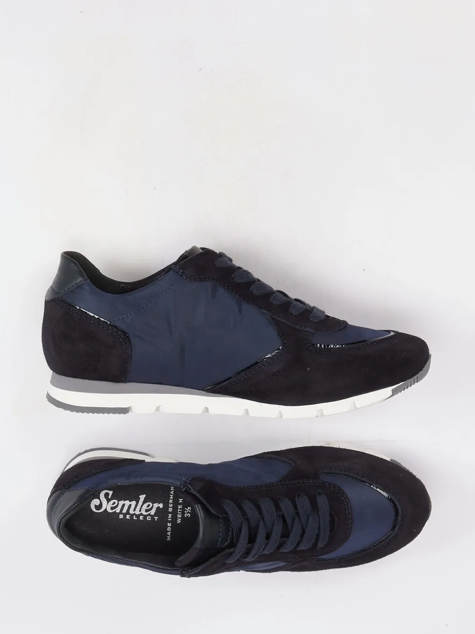 Semler – Sneaker aus Veloursleder in Dunkelblau