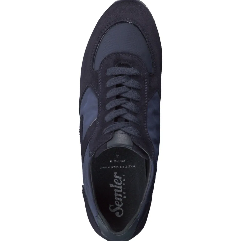 Semler – Sneaker aus Veloursleder in Dunkelblau