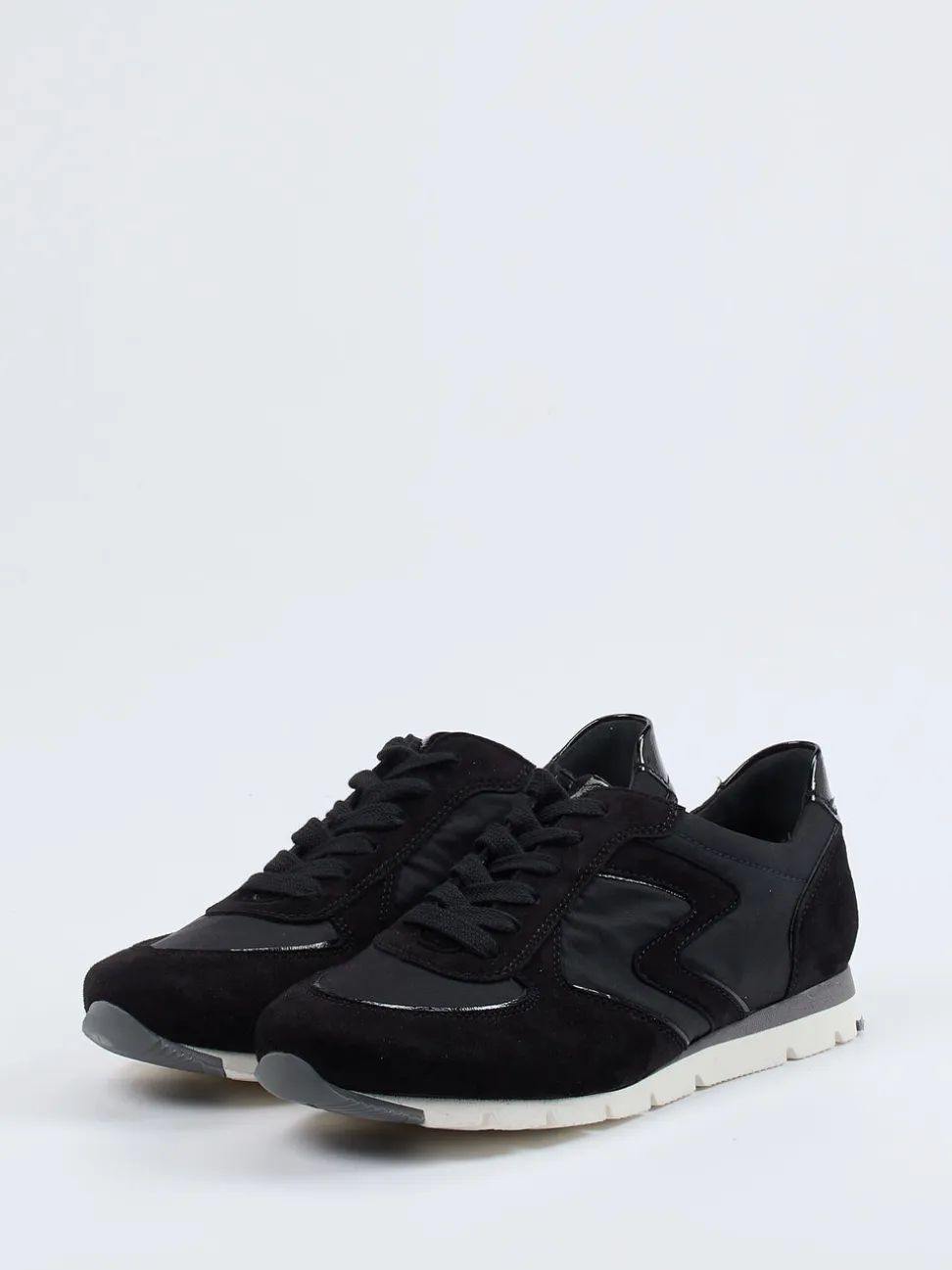Semler – Sneaker aus Veloursleder in Schwarz