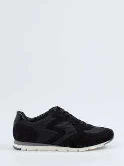 Semler – Sneaker aus Veloursleder in Schwarz