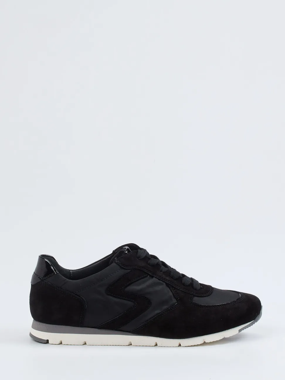 Semler – Sneaker aus Veloursleder in Schwarz