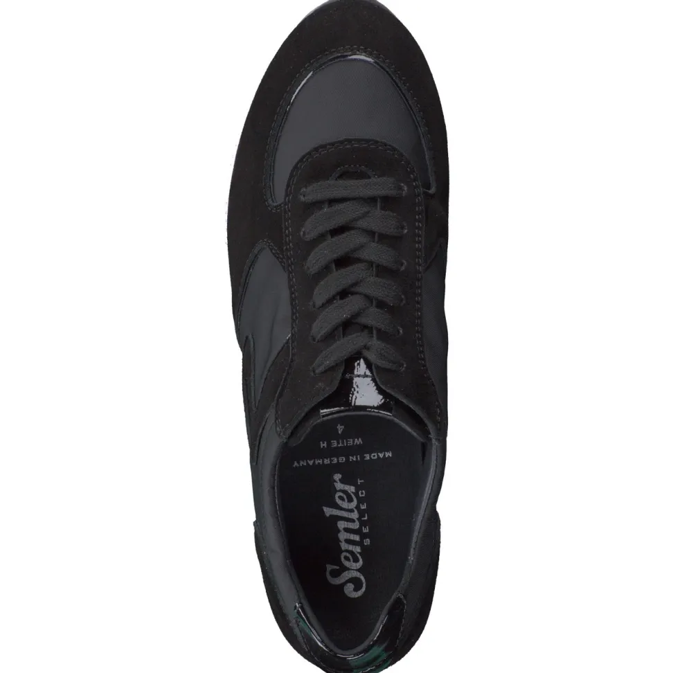 Semler – Sneaker aus Veloursleder in Schwarz
