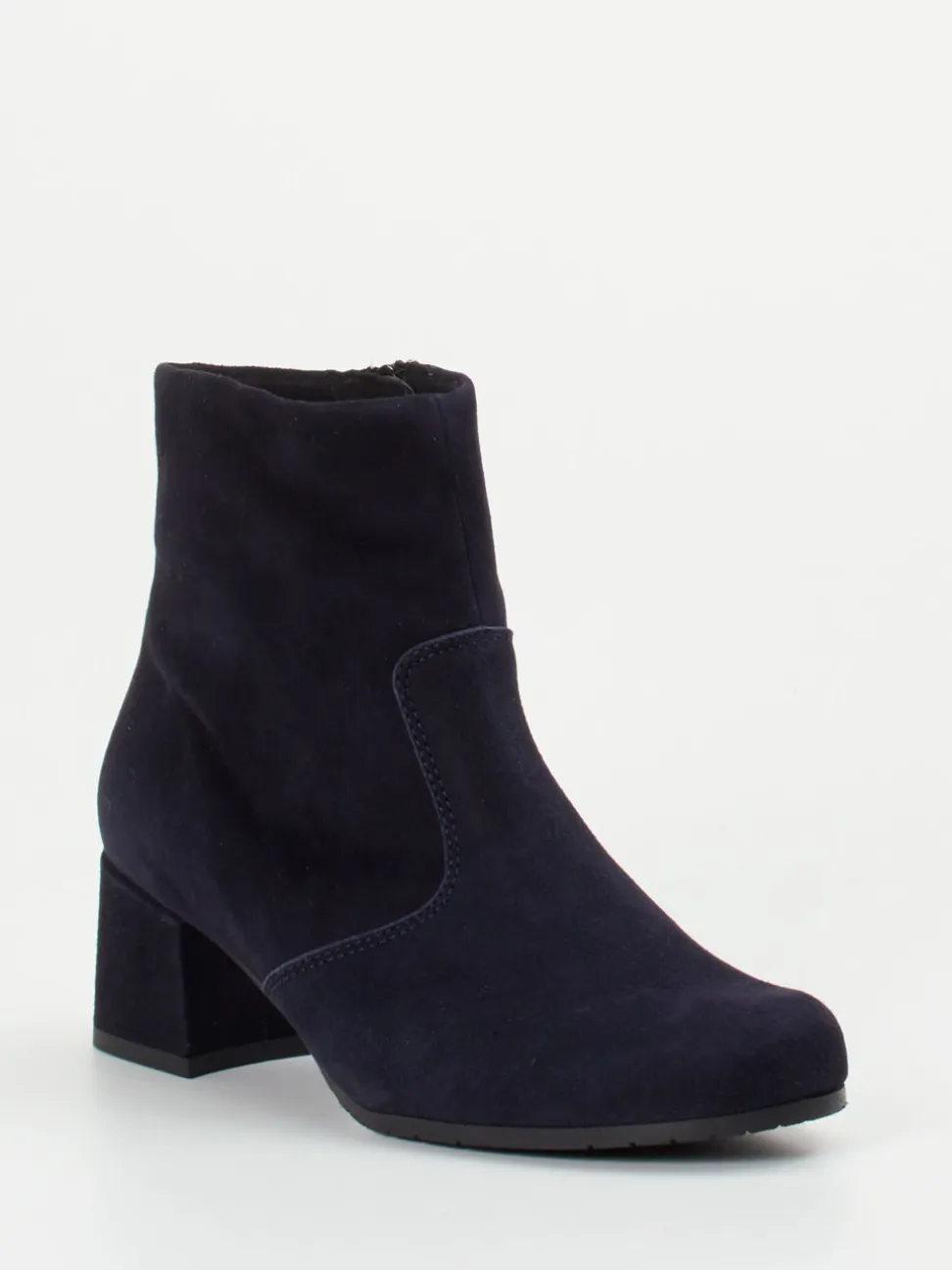 Semler – Stiefelette aus Veloursleder Dunkelblau