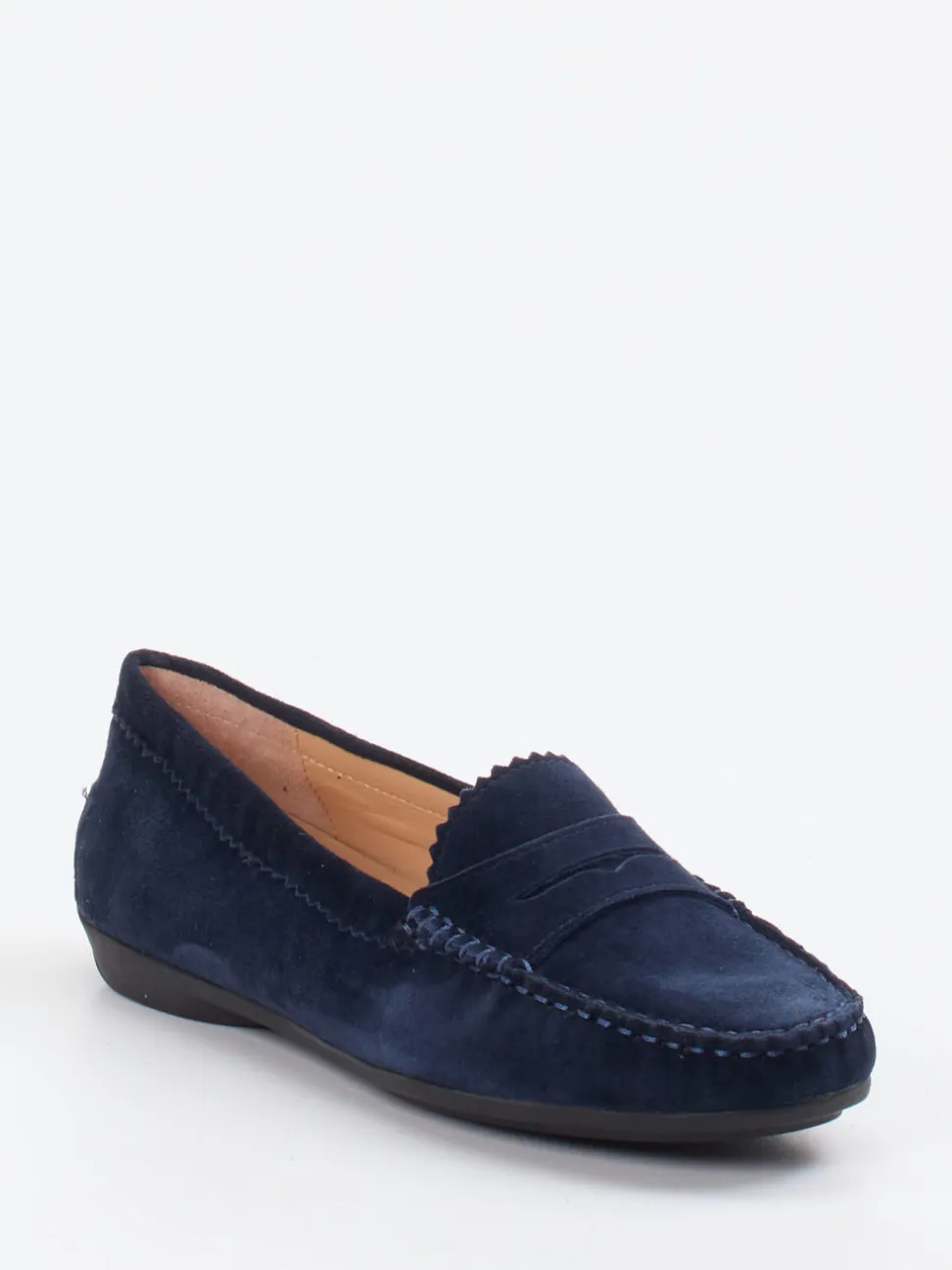Si – Loafer aus Veloursleder Dunkelblau