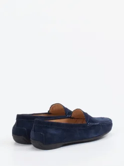 Si – Loafer aus Veloursleder Dunkelblau