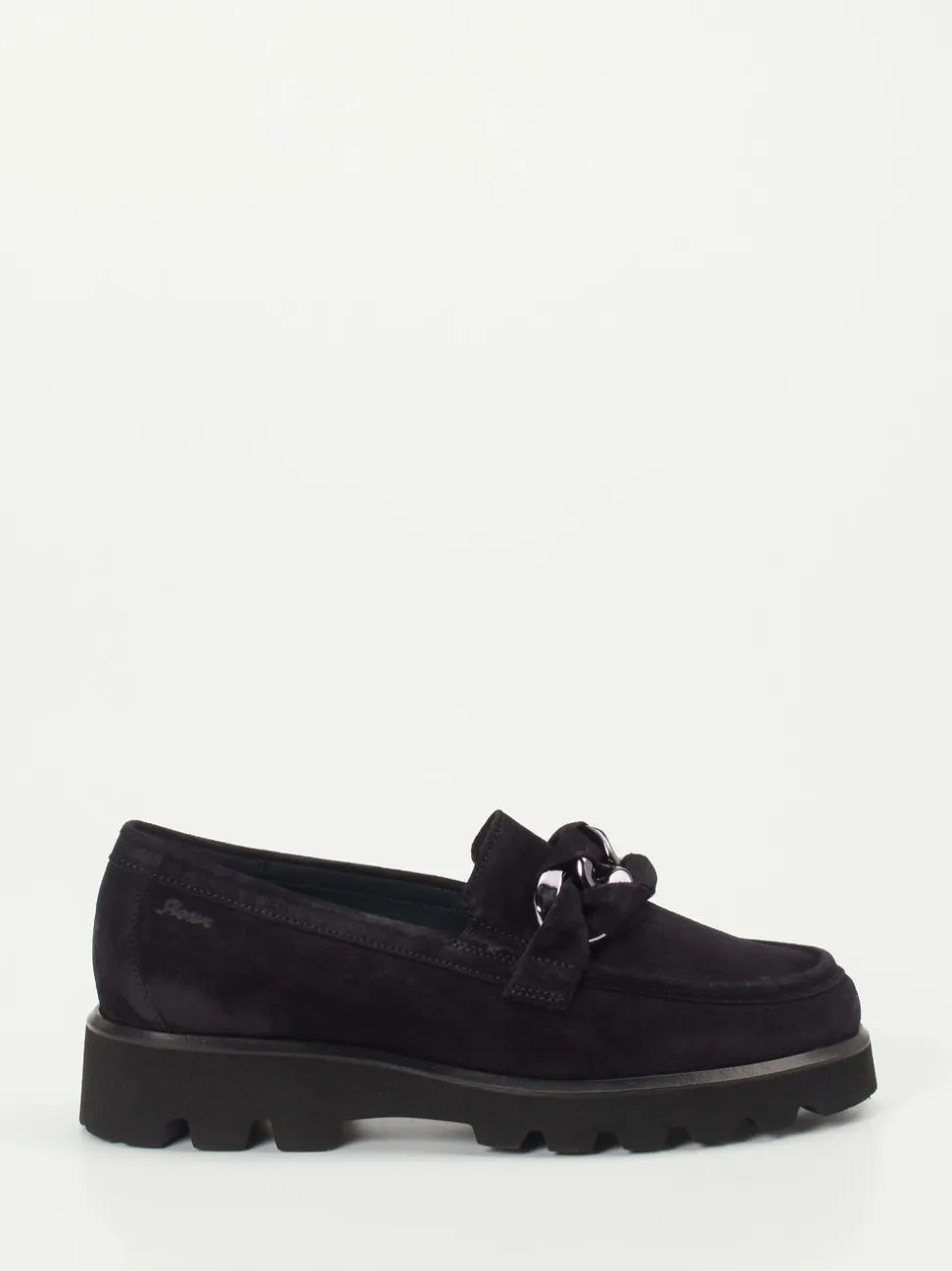 Sioux – Chunky-Loafer aus Veloursleder Tiefschwarz