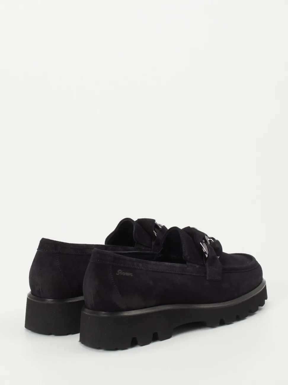 Sioux – Chunky-Loafer aus Veloursleder Tiefschwarz