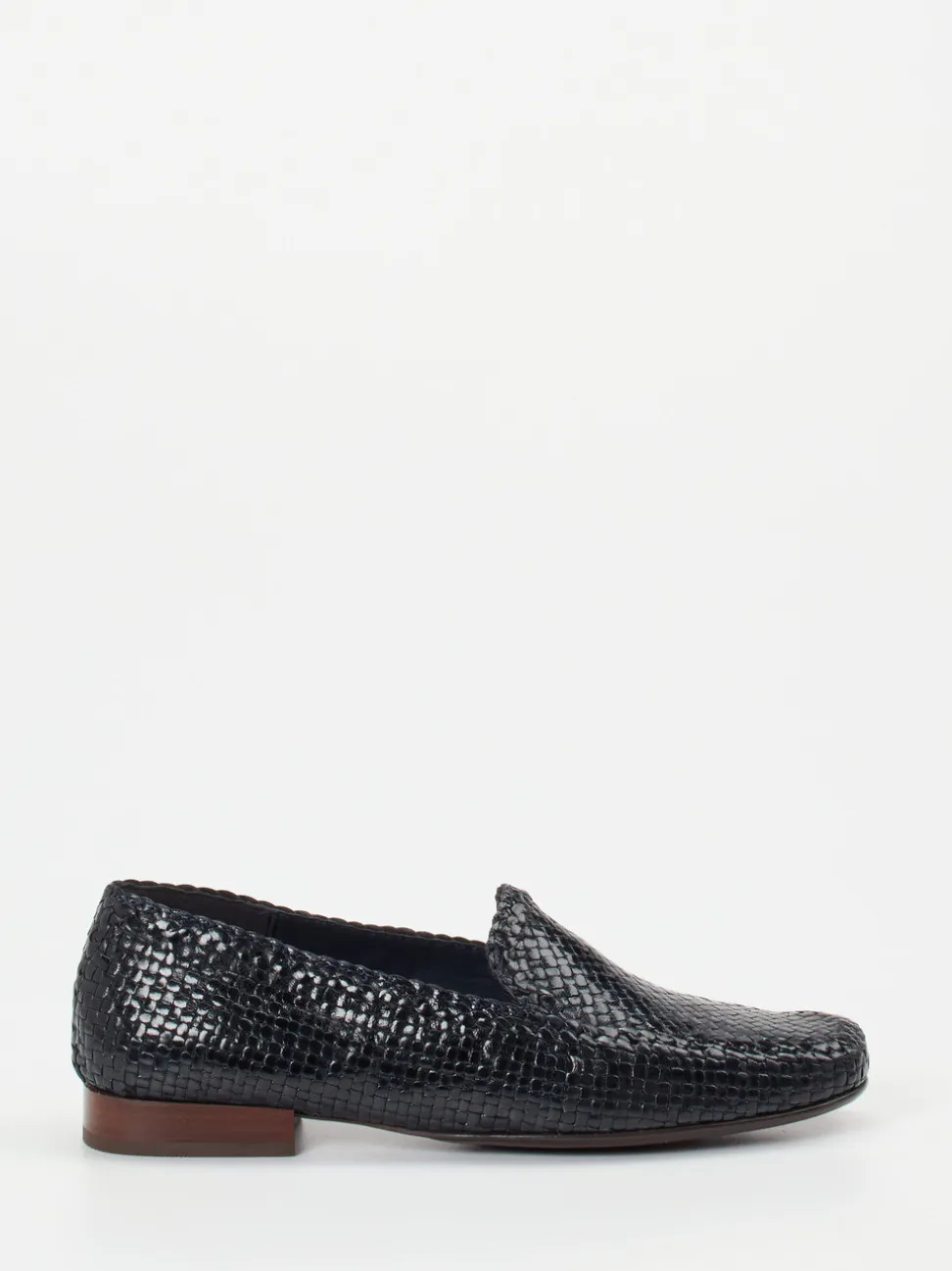 Sioux – Loafer aus Flechtleder in Navyblau