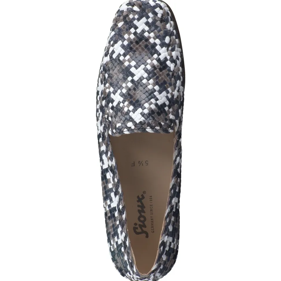 Sioux – Loafer aus Flechtleder anthrazitgrau