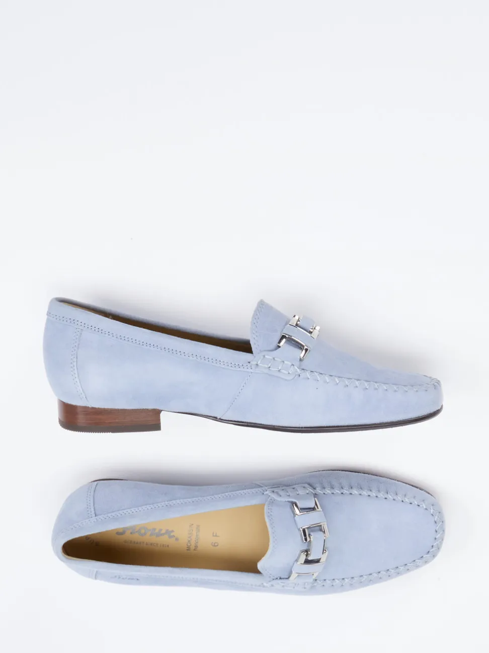 Sioux – Loafer aus Veloursleder Pastellblau
