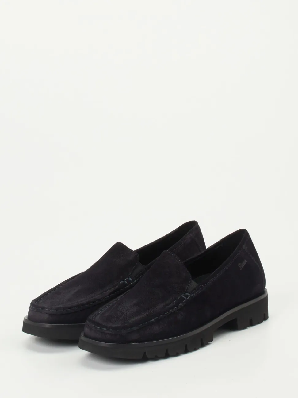 Sioux – Loafer aus Veloursleder in Tiefschwarz